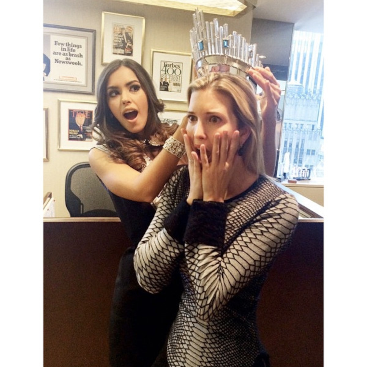 Ivanka Trump Dons Miss Universe Crown Nails Winner Look See Pic E Online
